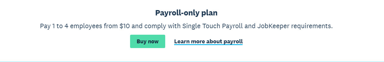 Payroll Only Xero Plan 